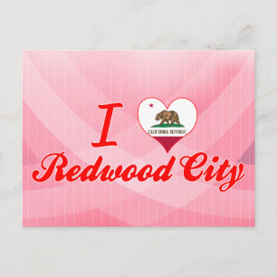 I Liebe Redwood City, Kalifornien Postkarte