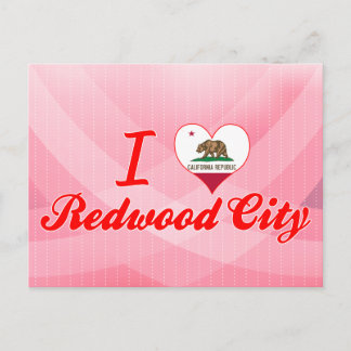 I Liebe Redwood City, Kalifornien Postkarte