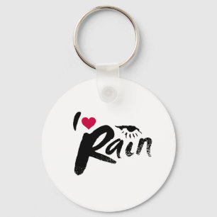 I Liebe-Regen Schlüsselanhänger