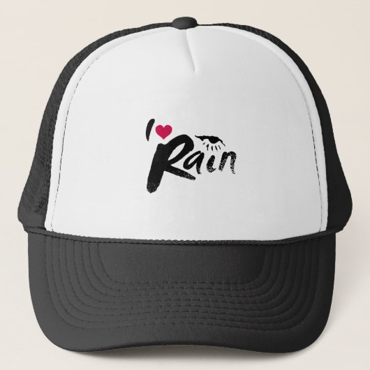 I Liebe-Regen Truckerkappe (Vorderseite)