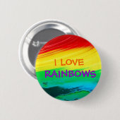 I Liebe-Regenbogen Button (Vorne & Hinten)
