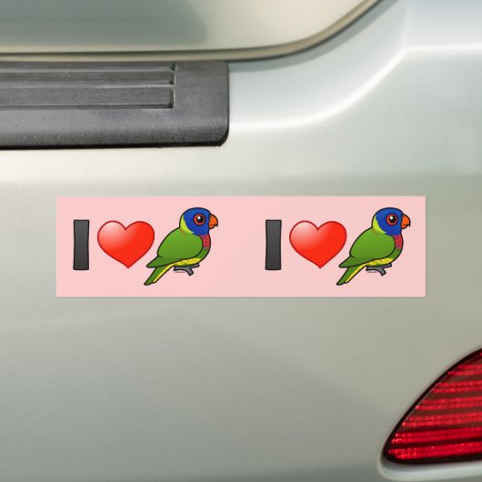 I Liebe-Regenbogen Lorikeets Autoaufkleber (Auf Auto)