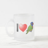 I Liebe-Regenbogen Lorikeets Mattglastasse (Links)