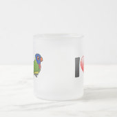 I Liebe-Regenbogen Lorikeets Mattglastasse (Mittel)
