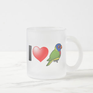 I Liebe-Regenbogen Lorikeets Mattglastasse