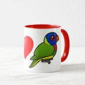 I Liebe-Regenbogen Lorikeets Tasse (VorderseiteRechts)