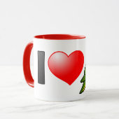 I Liebe-Regenbogen Lorikeets Tasse (Vorderseite Links)