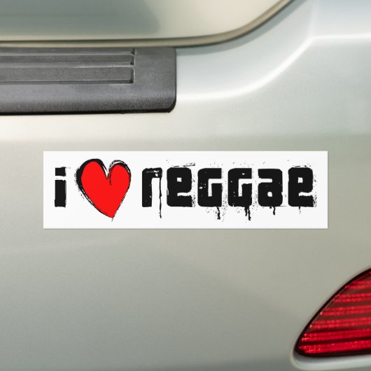 I Liebe Reggae Autoaufkleber (Auf Auto)