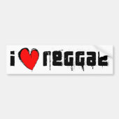 I Liebe Reggae Autoaufkleber (Vorne)