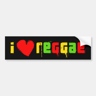 I Liebe Reggae Autoaufkleber