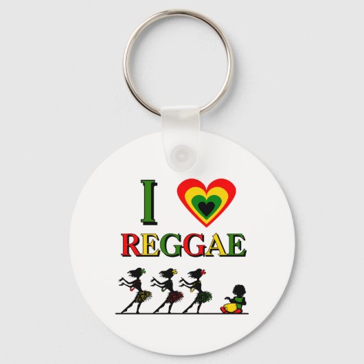 I Liebe Reggae Schlüsselanhänger (Vorderseite)