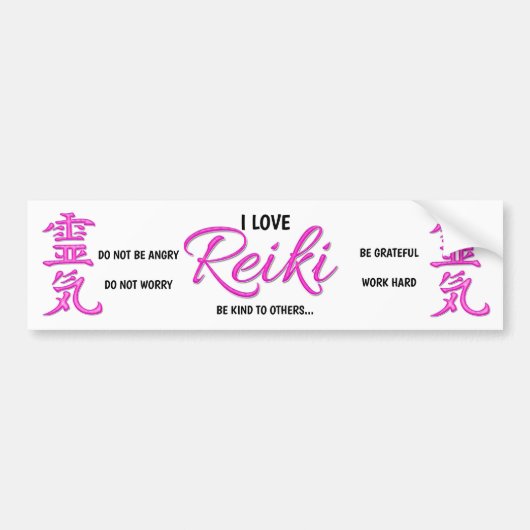 I Liebe Reiki - Autoaufkleber (Vorne)