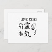 I Liebe Reiki | Esoterikismus Reiki Meistergeschen Postkarte (Vorne/Hinten)