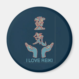 I Liebe Reiki - Reiki Hands Symbol Magnet