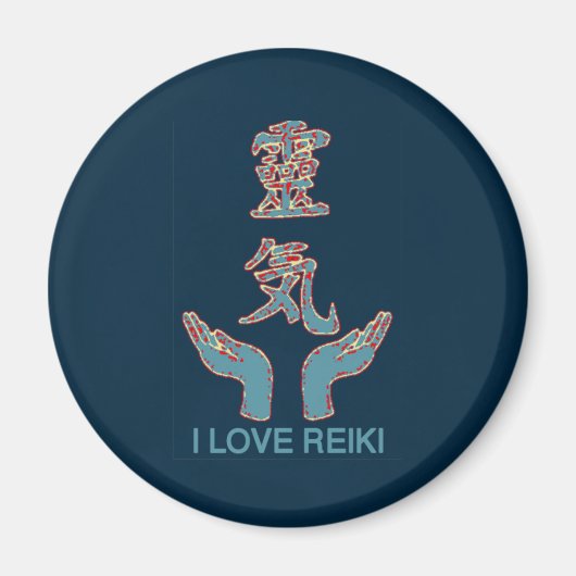 I Liebe Reiki - Reiki Hands Symbol Magnet (Vorne)