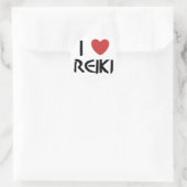 I Liebe Reiki Runder Aufkleber (Tasche)