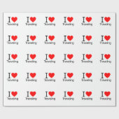 I Liebe Reisen Geschenkpapier (Flach)