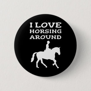 I Liebe Reiten Reitpferd Lover Besitzer Reitpferd Button