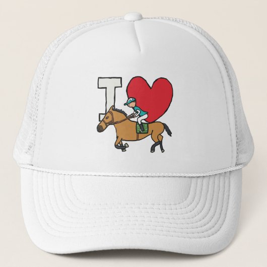 I Liebe Reiten Truckerkappe (Vorderseite)