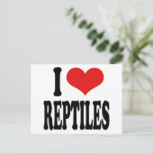 I Liebe Reptiles Postkarte (Stehend Vorderseite)