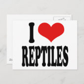 I Liebe Reptiles Postkarte (Vorne/Hinten)