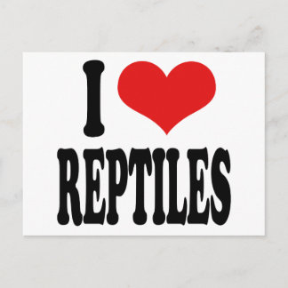 I Liebe Reptiles Postkarte