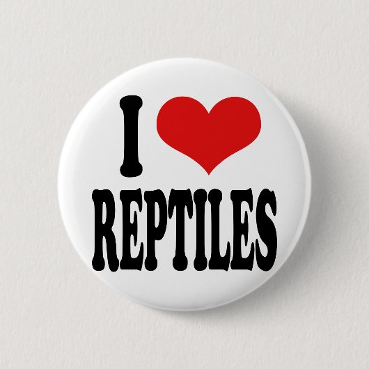I Liebe-Reptilien Button (Vorderseite)