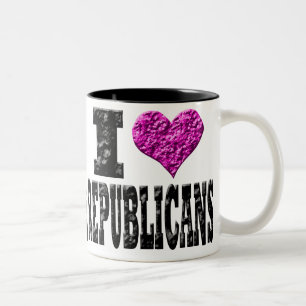 I Liebe-Republikaner-Tasse Zweifarbige Tasse