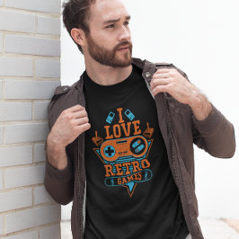 I Liebe Retro Games - Videospiel T-Shirt
