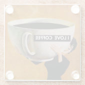 I Liebe-Retro Glasuntersetzer (Rückseite)