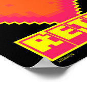 I LIEBE RETRO-Retro-pixeliges Gamer-Geschenk Poster (Ecke)
