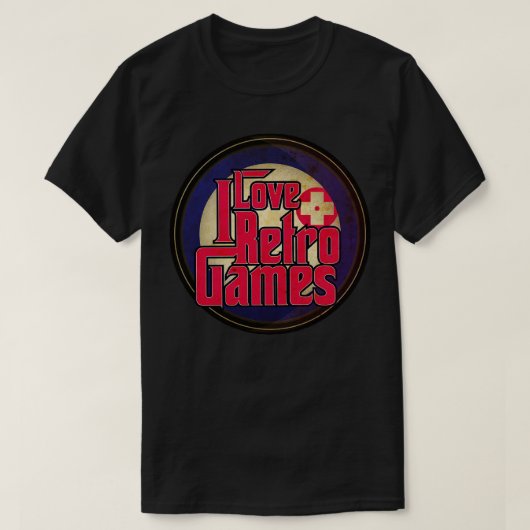I Liebe Retro-Videospiele T-Shirt (Design vorne)