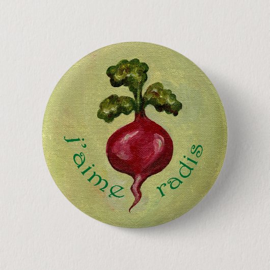 I Liebe-Rettichknopf Button (Vorderseite)