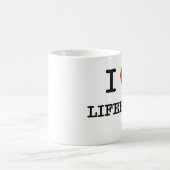 I Liebe-Rettungsboote Kaffeetasse (Mittel)