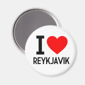 I Liebe Reykjavik Magnet (Vorderseite/Rückseite)
