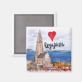 i Liebe Reykjavik Magnet (Vorderseite/Rückseite)