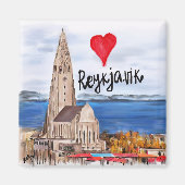 i Liebe Reykjavik Magnet (Vorne)