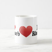 I Liebe-Rhabarber Kaffeetasse (Mittel)