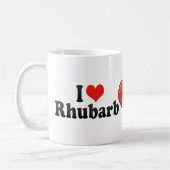 I Liebe-Rhabarber Kaffeetasse (Links)
