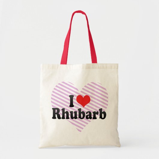 I Liebe-Rhabarber Tragetasche (Vorne)