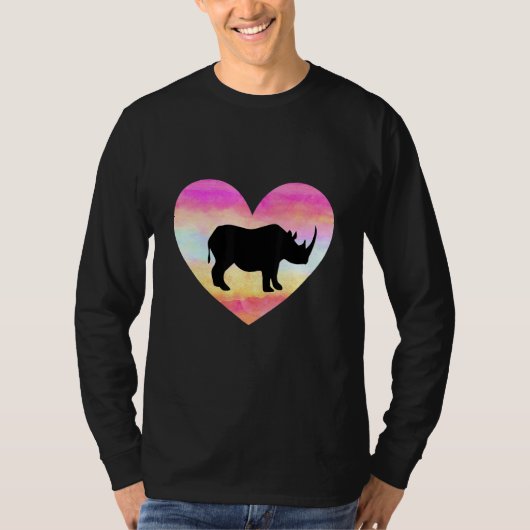 I Liebe Rhinos Herzblut Girl Rhinocero T-Shirt (Vorderseite)