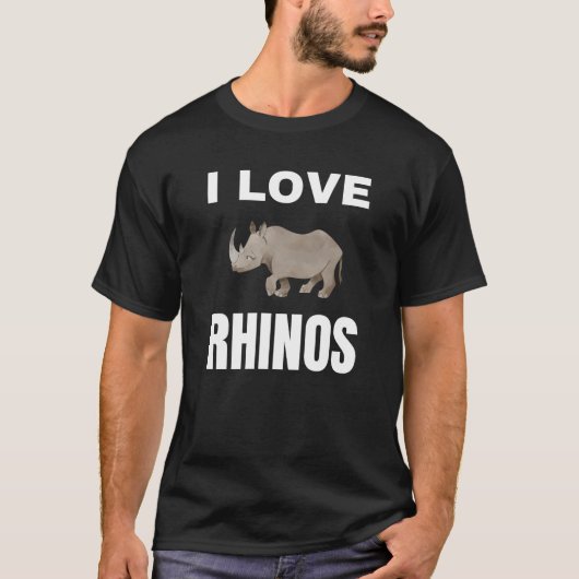 I Liebe Rhinos T-Shirt (Vorderseite)