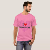 I Liebe Rhinozerosen T-Shirt (Vorne ganz)