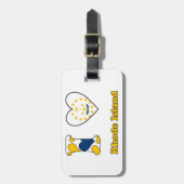 I Liebe Rhode Gepäckanhänger (Vorderseite vertikal)