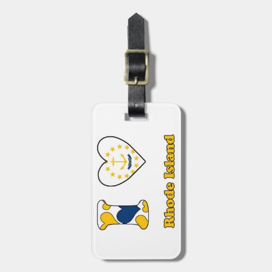 I Liebe Rhode Gepäckanhänger (Vorderseite vertikal)