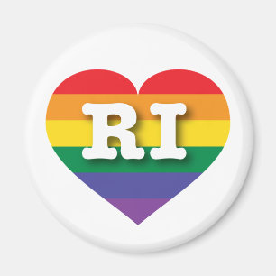 I Liebe Rhode Island Gay Pride Rainbow Herz Magnet