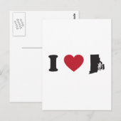 I Liebe Rhode Island Postkarte (Vorne/Hinten)