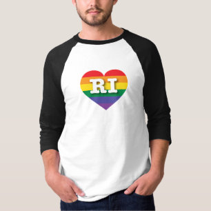 I Liebe Rhode Island Rainbow Herz T-Shirt