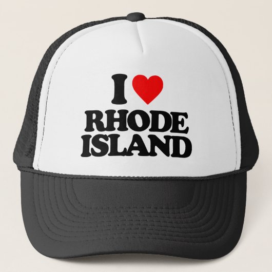 I LIEBE RHODE ISLAND TRUCKERKAPPE (Vorderseite)