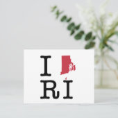 I Liebe Rhode Postkarte (Stehend Vorderseite)